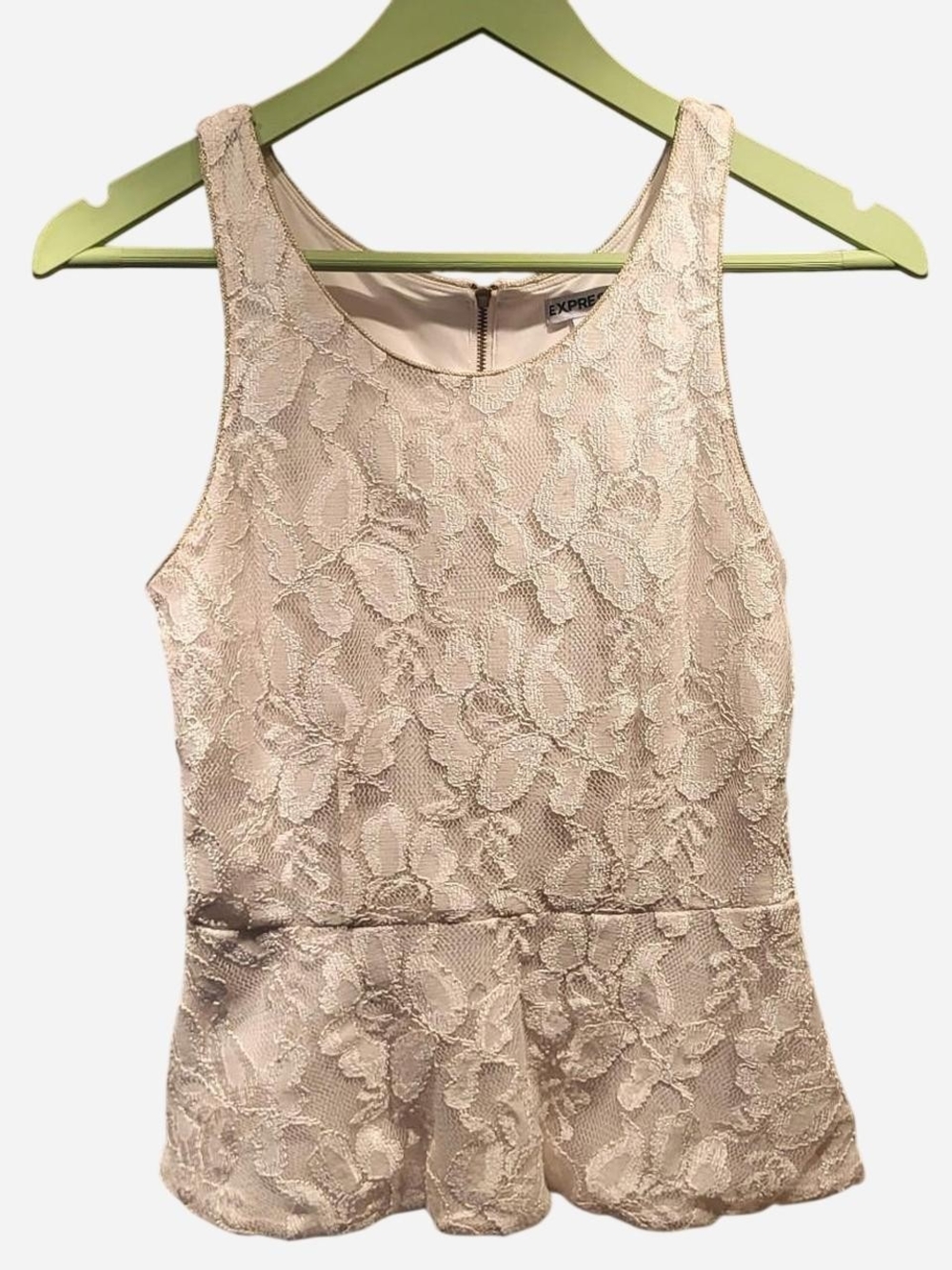 Express Blush Lace Peplum Camisole
